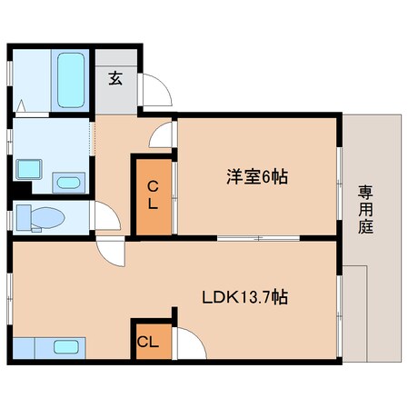 狐ケ崎駅 徒歩23分 1階の物件間取画像